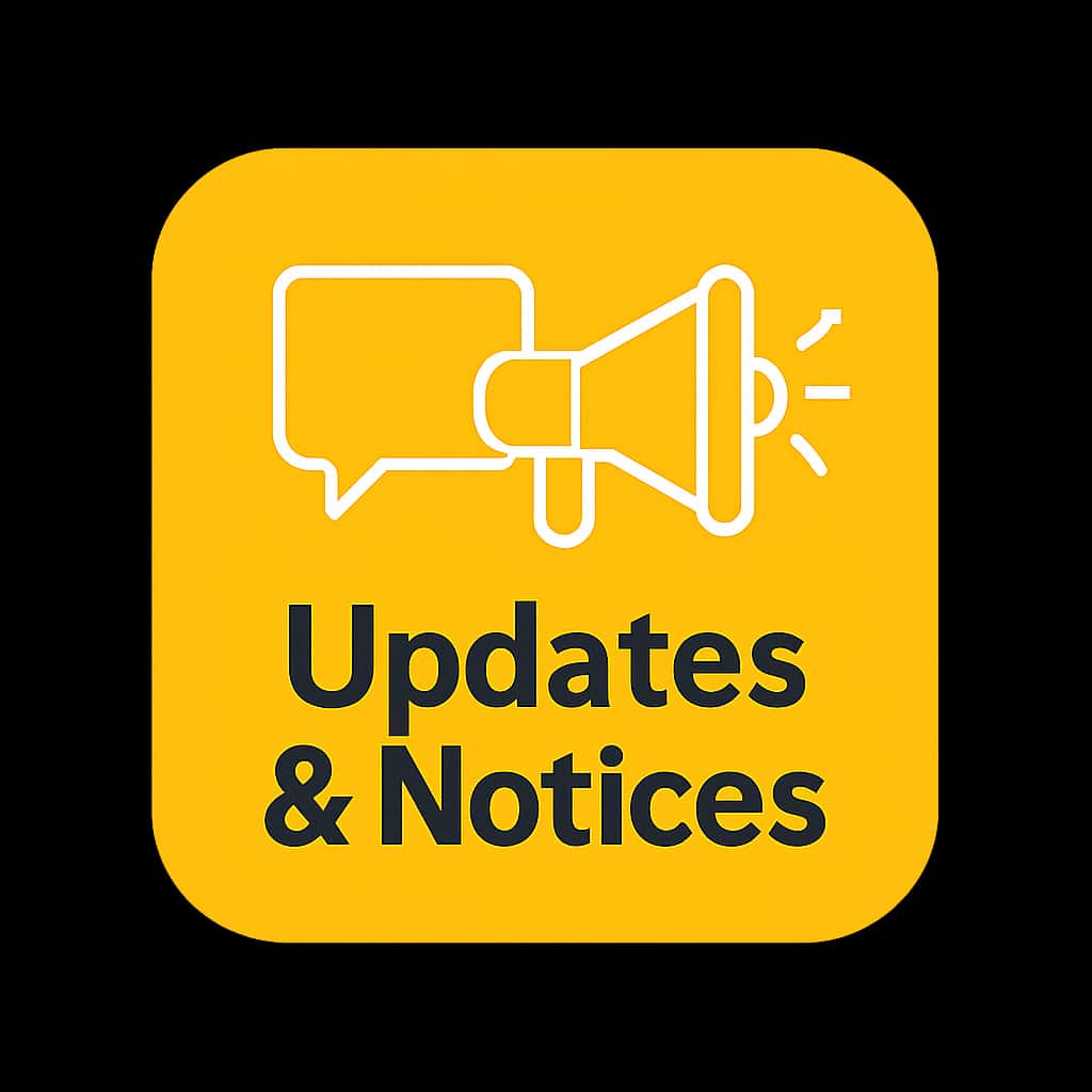 A badge symbolizing Raja Luck updates and notices.