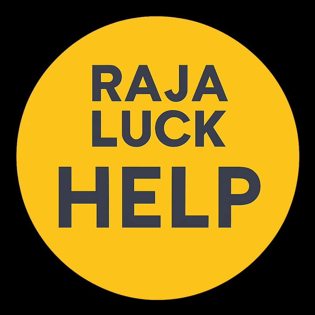 A simple emblem representing Raja Luck Help.