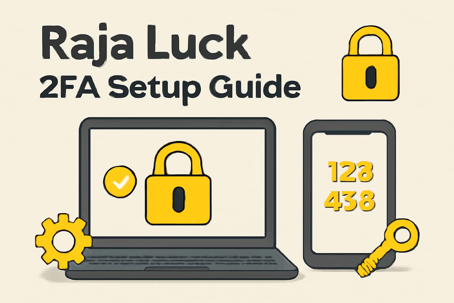 An informative visual representation of the Raja Luck 2FA Setup Guide