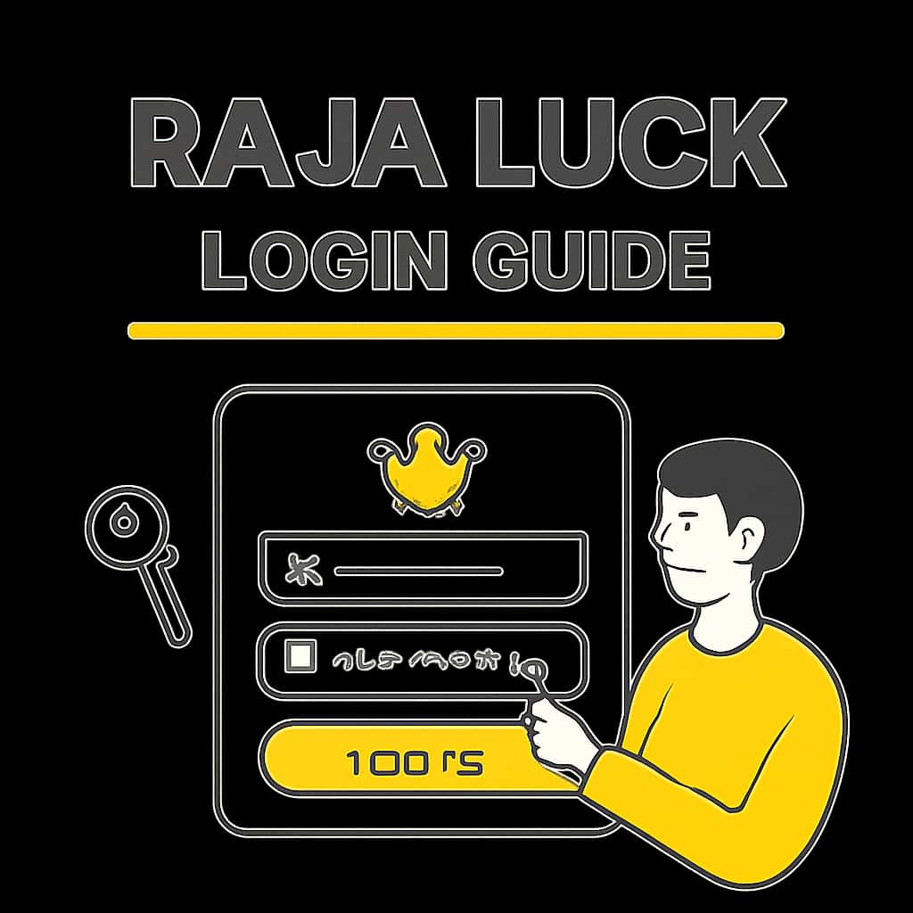 Diagram illustrating secure login process for Raja Luck.
