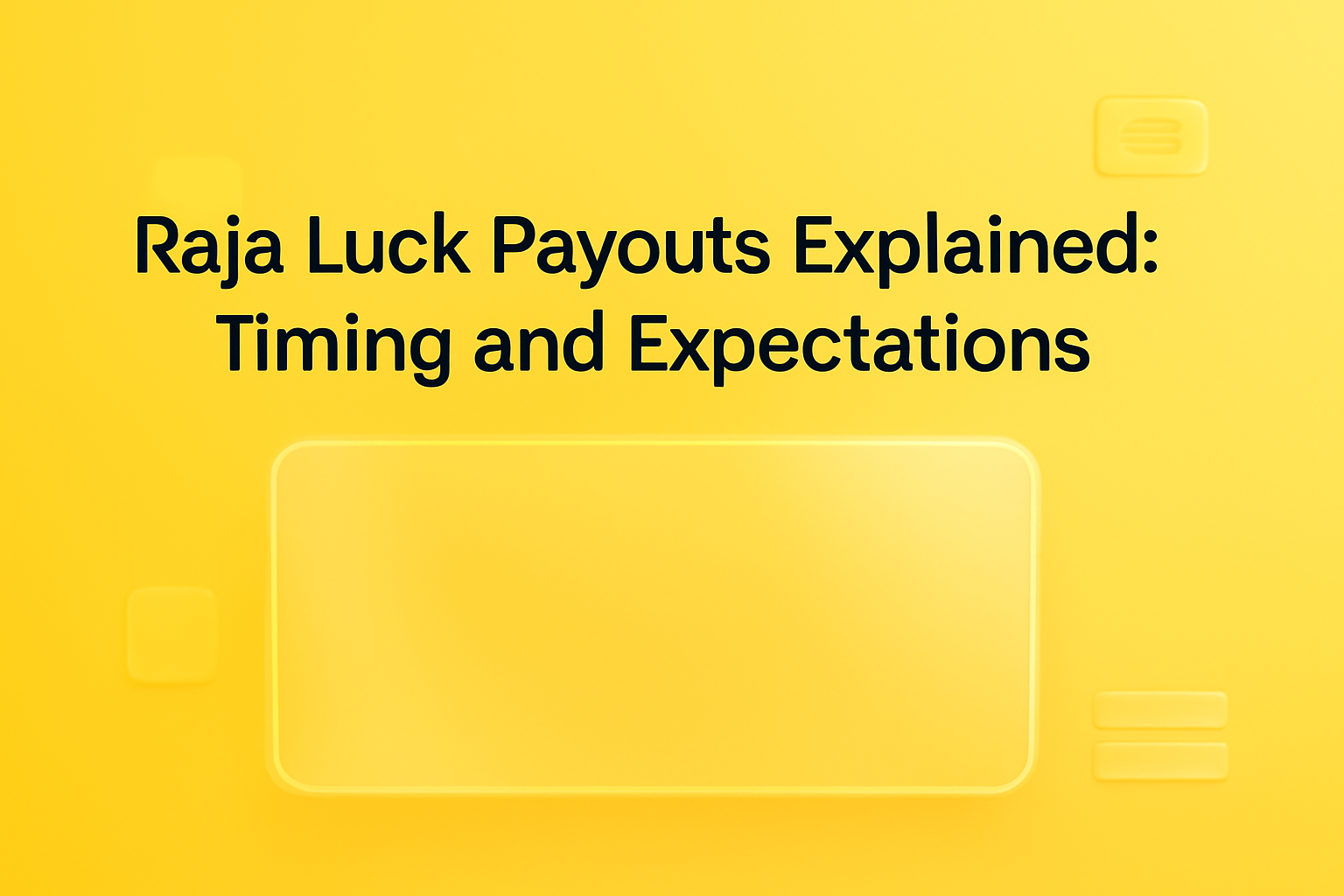 Informational scene related to Raja Luck Notices.