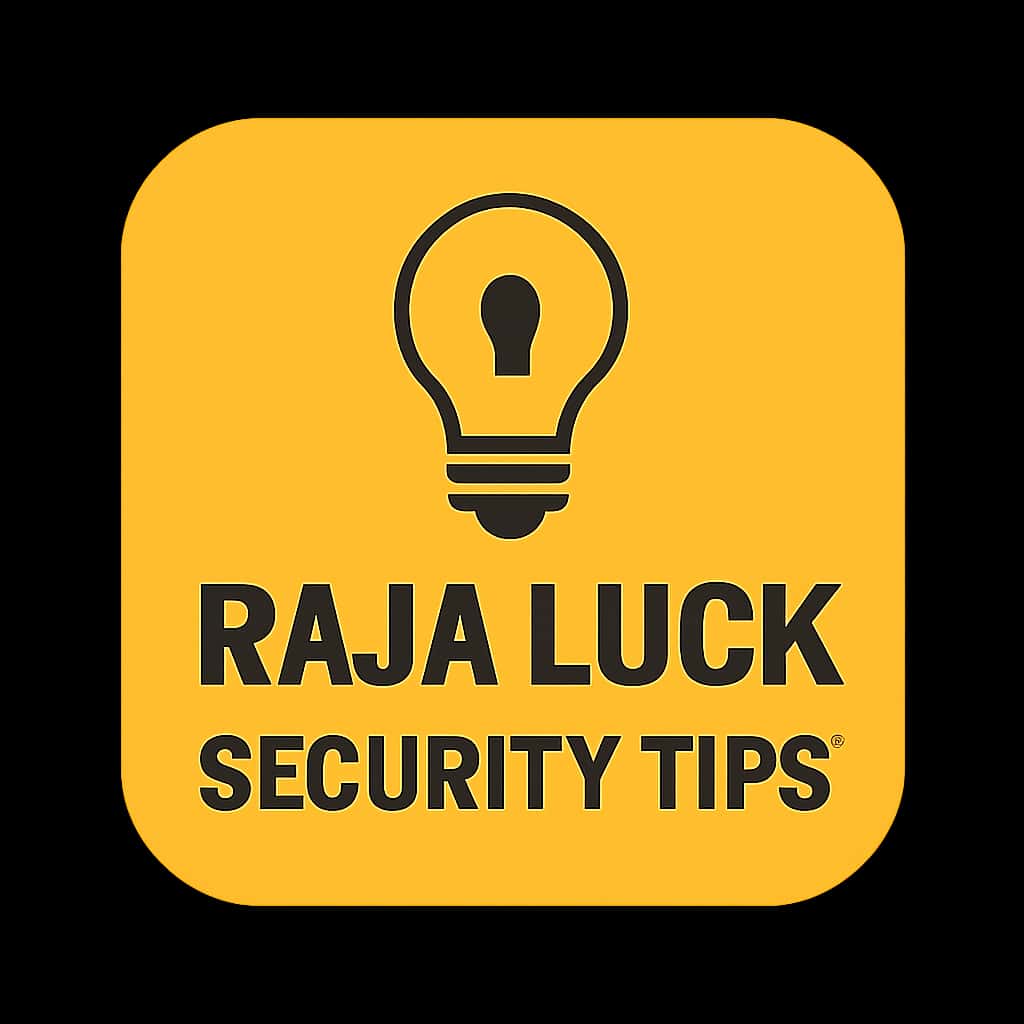A professional badge representing Raja Luck Security Tips.
